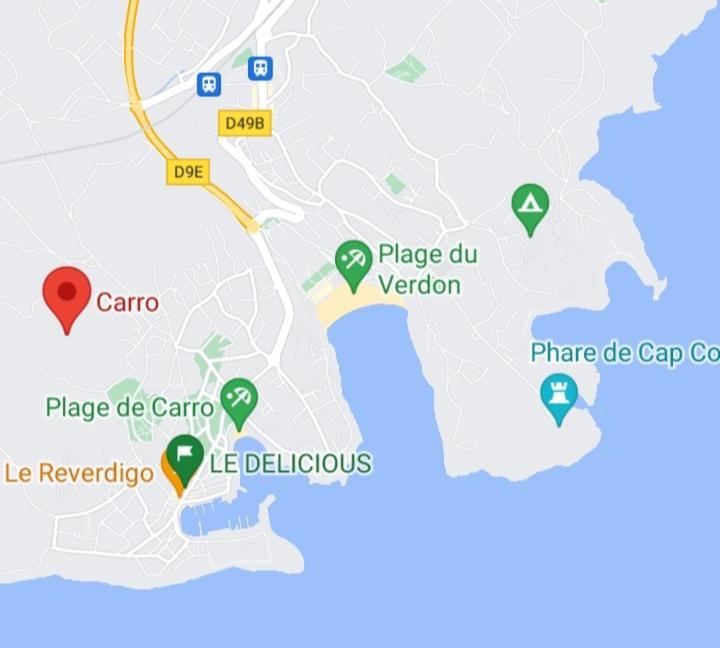 Bel Appartement Avec Terrasse - Plage De Carro A Pied マルティーグ エクステリア 写真