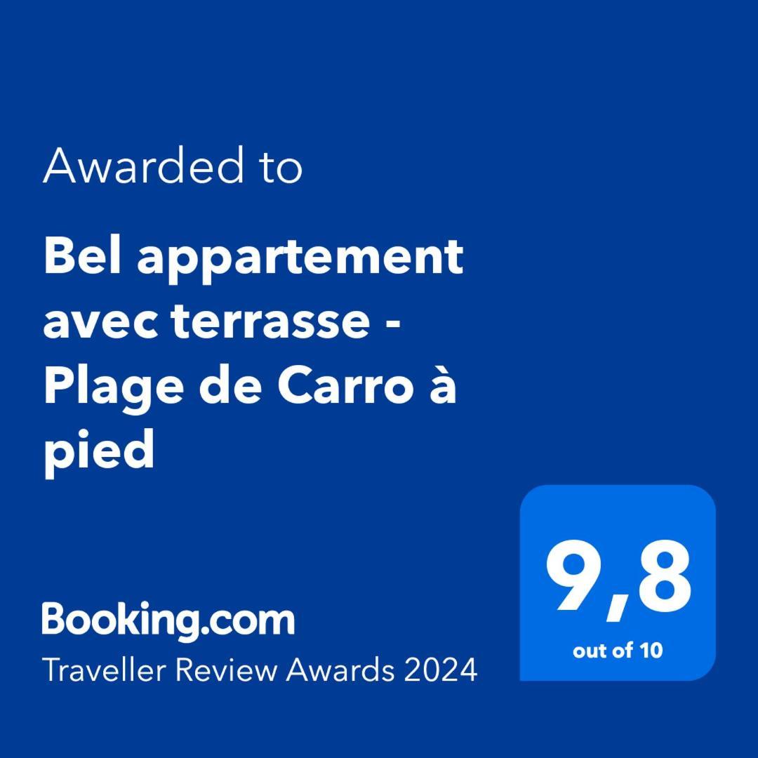 Bel Appartement Avec Terrasse - Plage De Carro A Pied マルティーグ エクステリア 写真